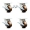 Service Caster 4 Inch Kingpinless High Temp Phenolic Caster Set with Brakes and Swivel Locks SCC-KP30S420-PHRHT-SLB-BSL-4 - alternate 1